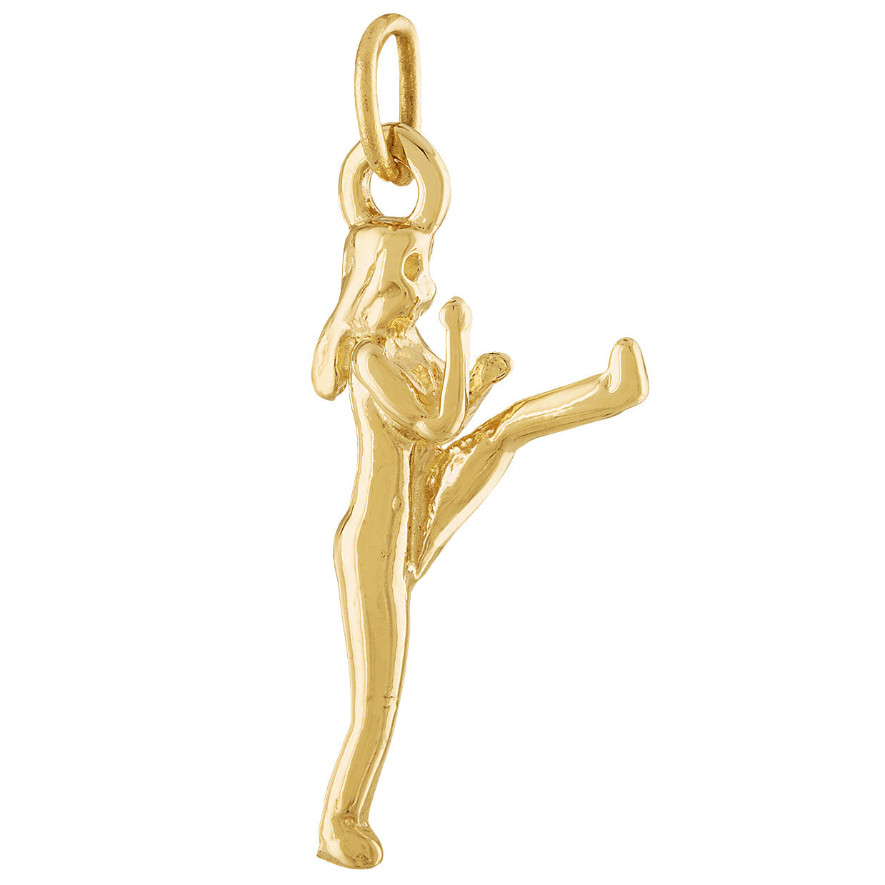 Kick Ass Girl 14K Gold Charm